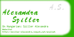 alexandra sziller business card